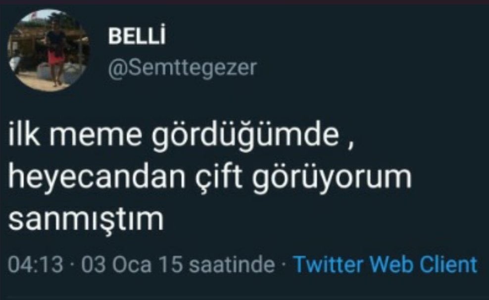 BELLİ @Semttegezer ilk...