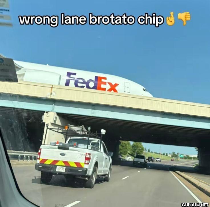 wrong lane brotato chip FedEx