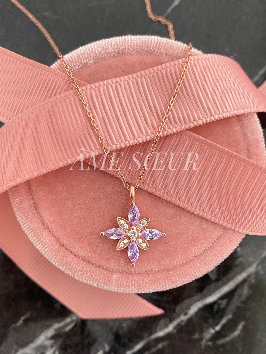 Lila Umut Çiçeği Kolye 🌺🥰...