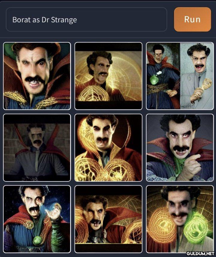 Borat as Dr Strange Run   Kaynak