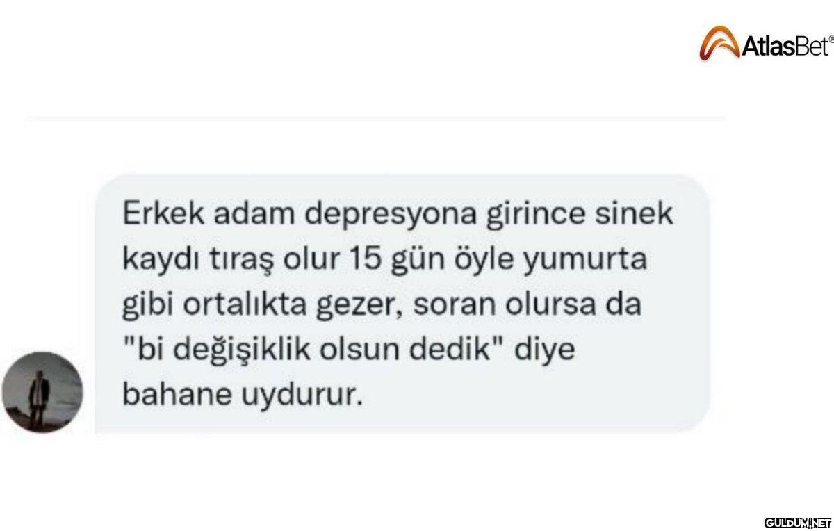 Erkek adam depresyona...