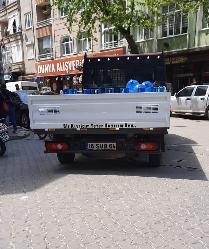 Tüp arabasına çok manidar...
