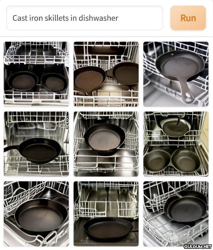 Cast iron skillets in...