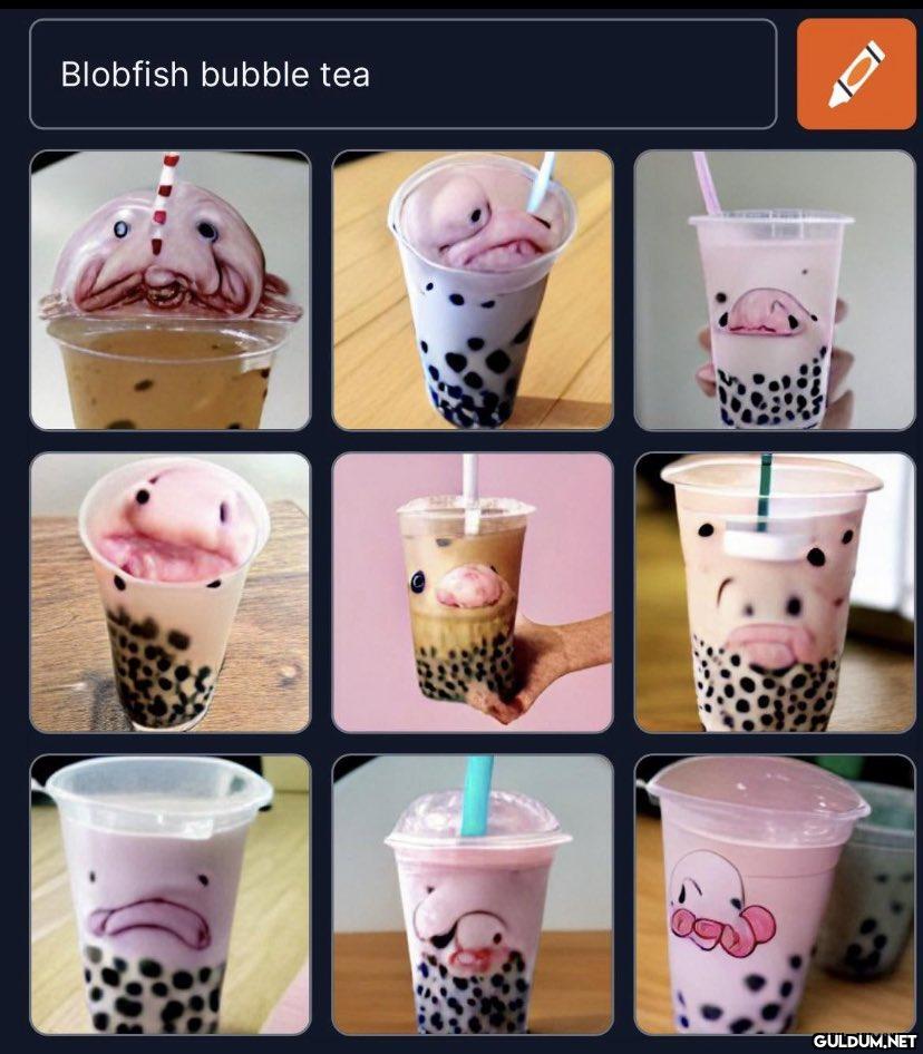 Blobfish bubble tea   Kaynak