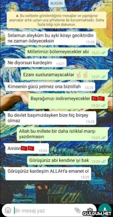 Bu sohbete gönderdiğiniz...
