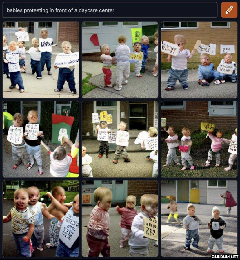 babies protesting in front...
