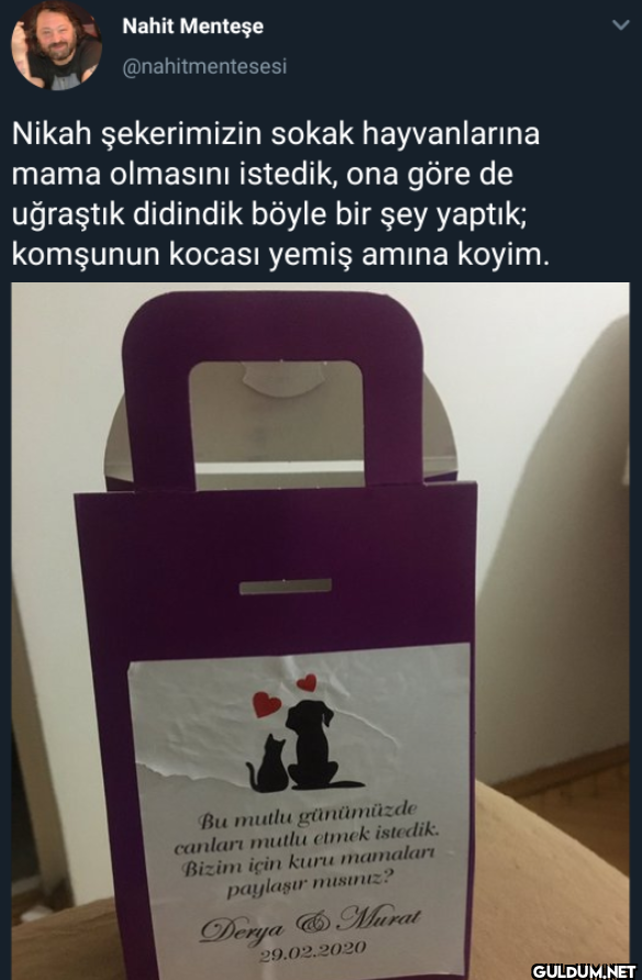 Nikah şekerimizin sokak...