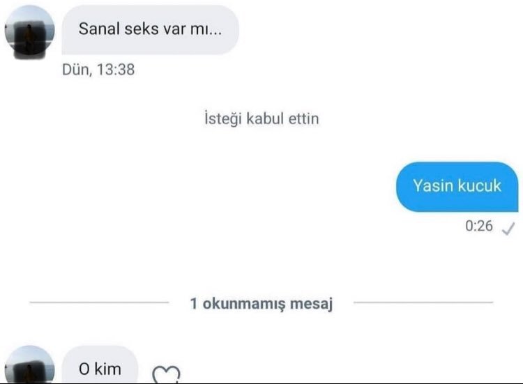 Sanal seks var mı... Dün,...
