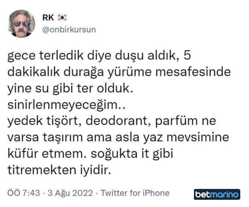 Bütün yaz ben...