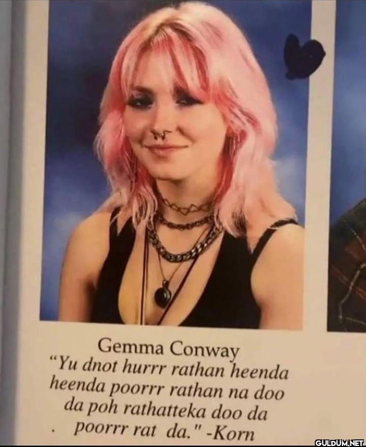 Gemma Conway "Yu dnot...