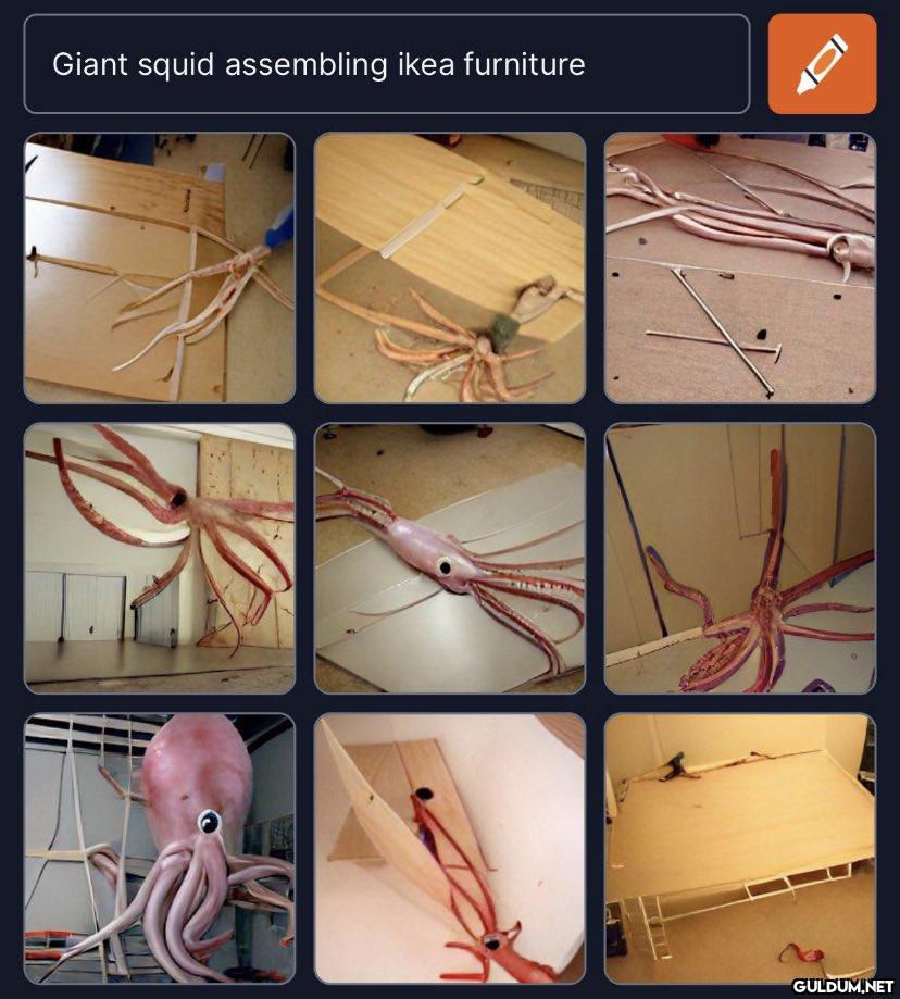 Giant squid assembling...