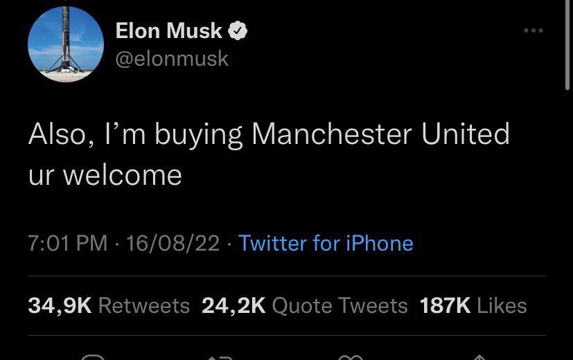 Elon Musk, Manchester...