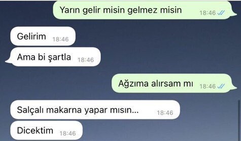 önce bi şartı dinlemek...