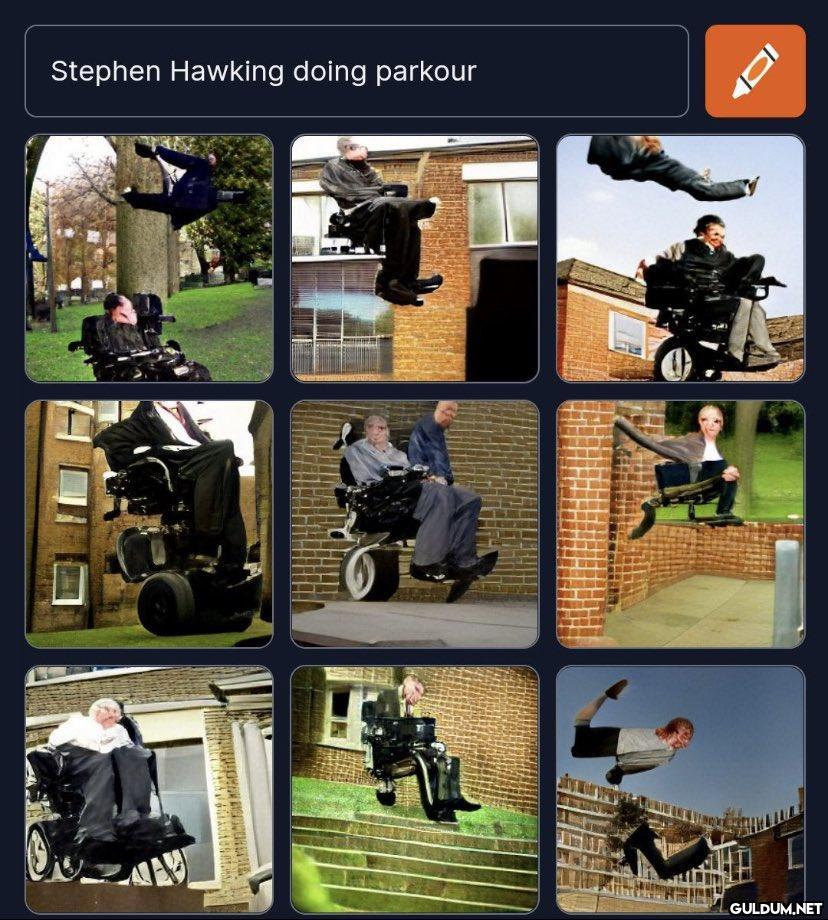 Stephen Hawking doing...