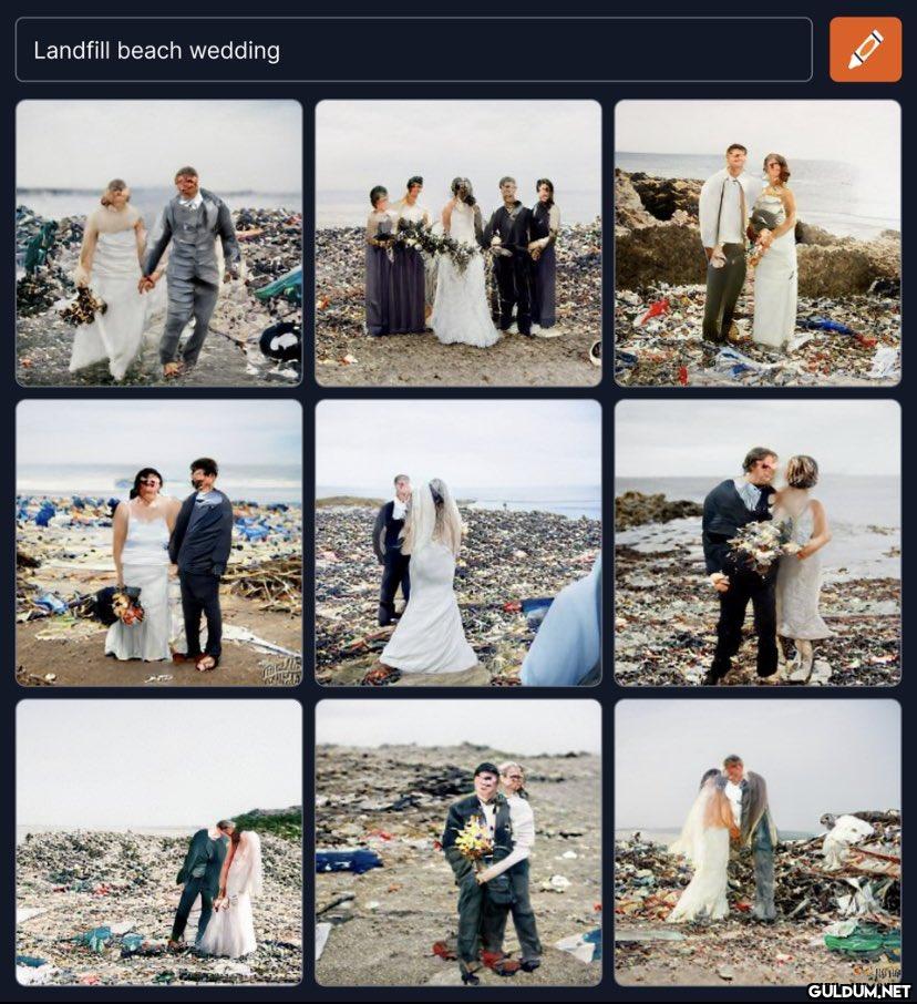 Landfill beach wedding...