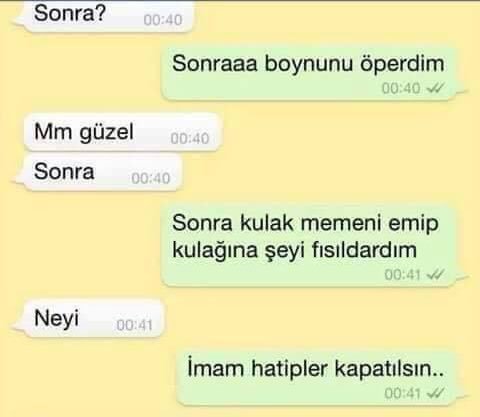 Sonra? 00:40 Mm güzel...
