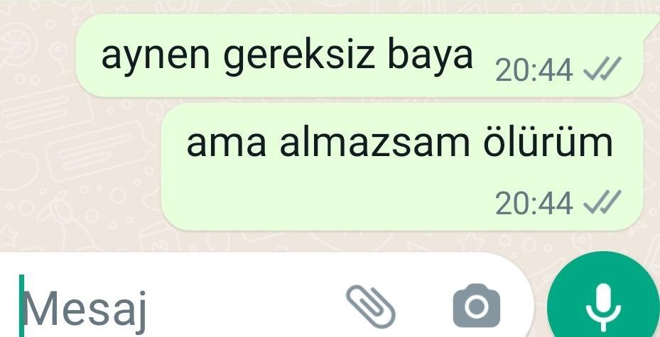 Benim alışveriş modu...