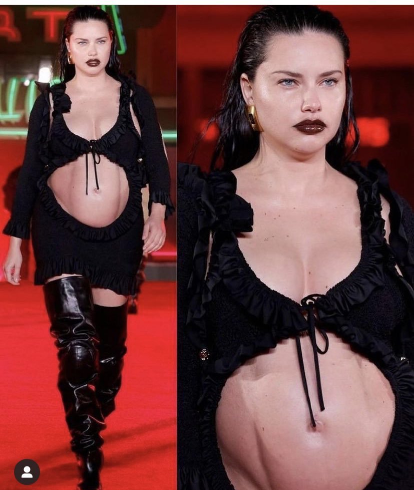 Kaslı hamile Adriana Lima...