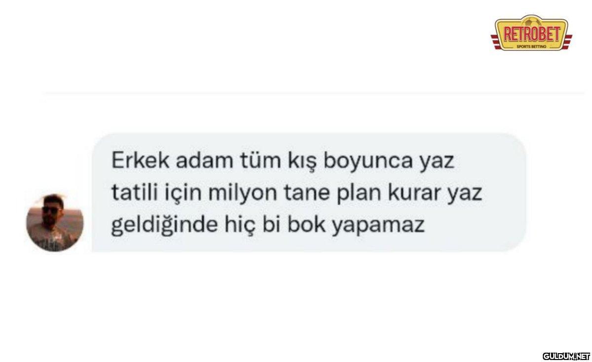 Erkek adam tüm kış boyunca...
