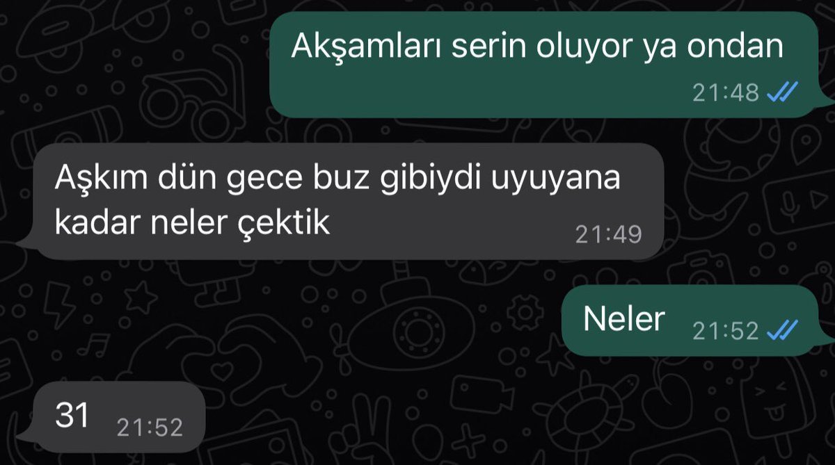 Akşamları serin oluyor ya...