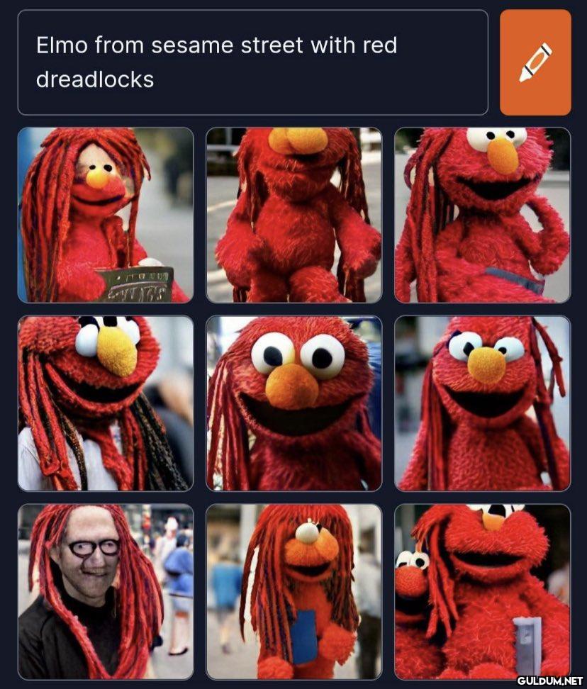 Elmo from sesame street...