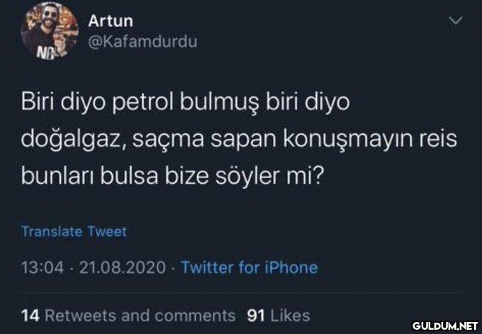 NO Artun @Kafamdurdu Biri...