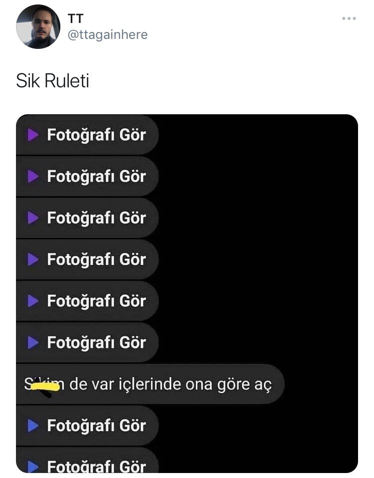 TT @ttagainhere Sik Ruleti...
