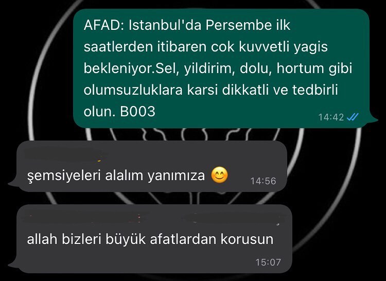 Afat için el ele   Kaynak