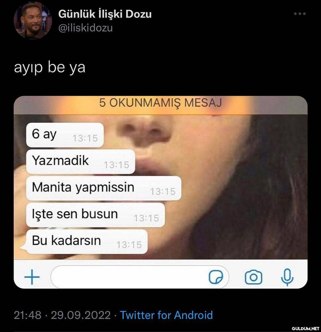 hic mi bekleyemedin...   ...