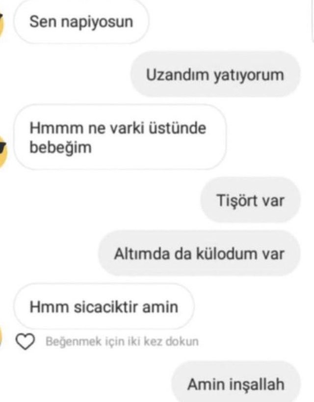 Sen napiyosun Uzandım...