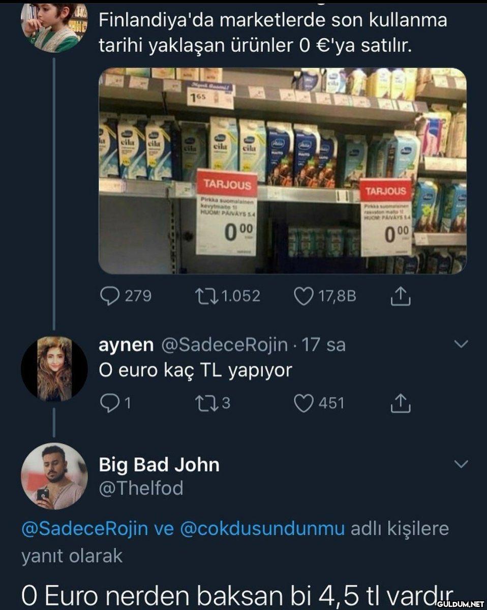 Finlandiya'da marketlerde...