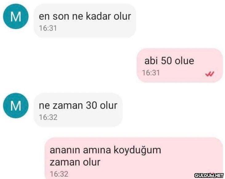 M M en son ne kadar olur...