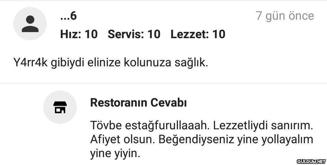 ...6 Hız: 10 Servis: 10...