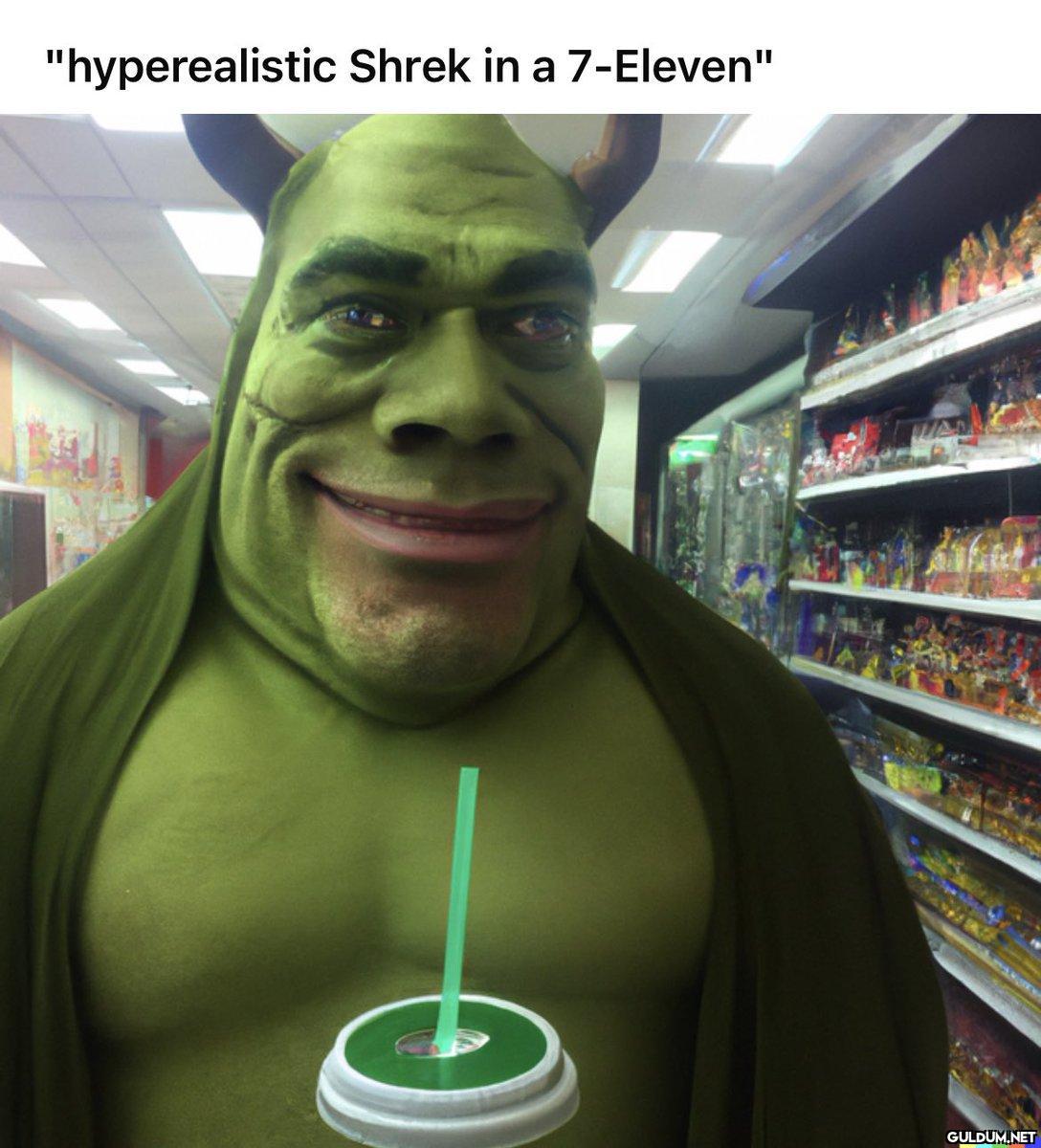 "hyperealistic Shrek in a...