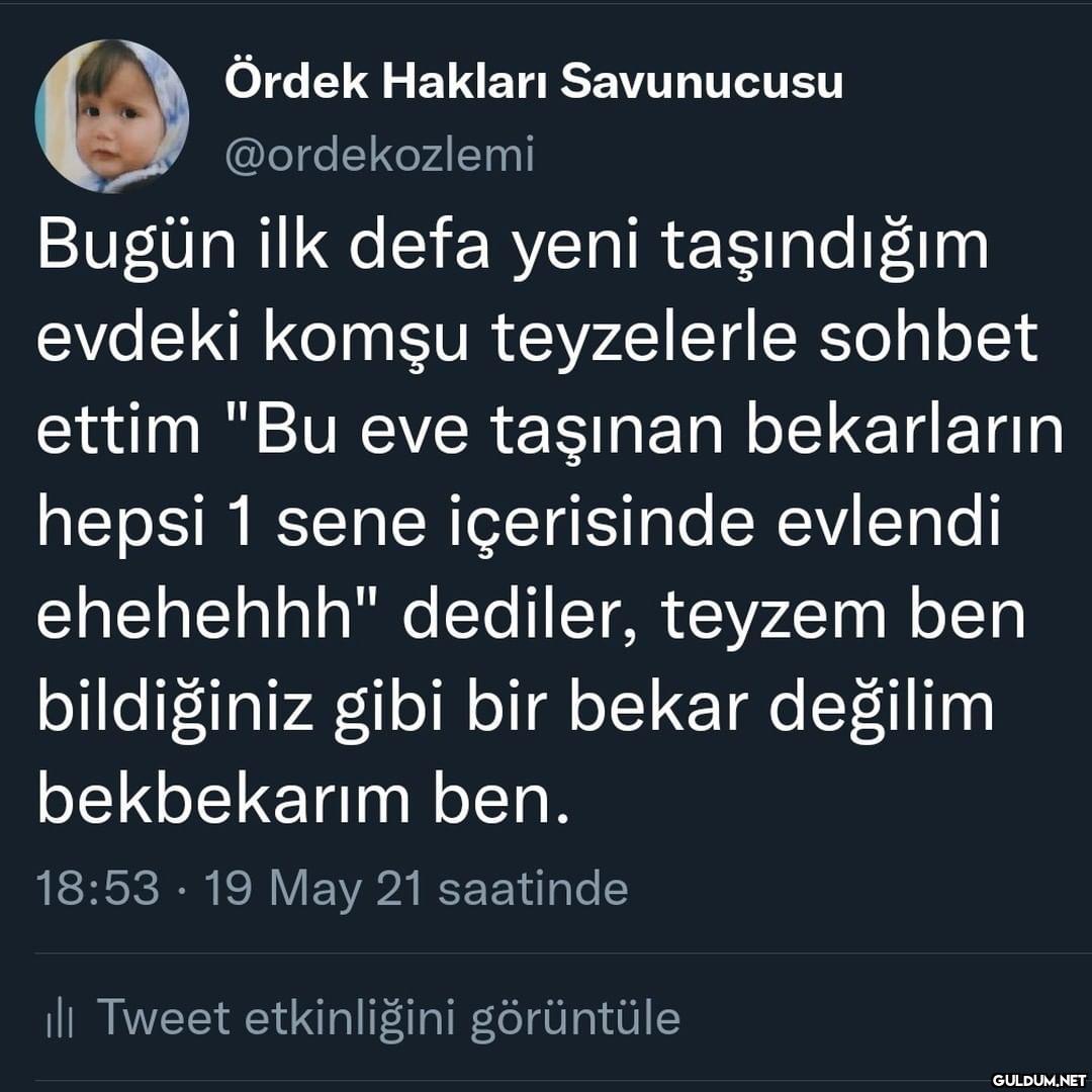Bekarlar şu an bu evi...