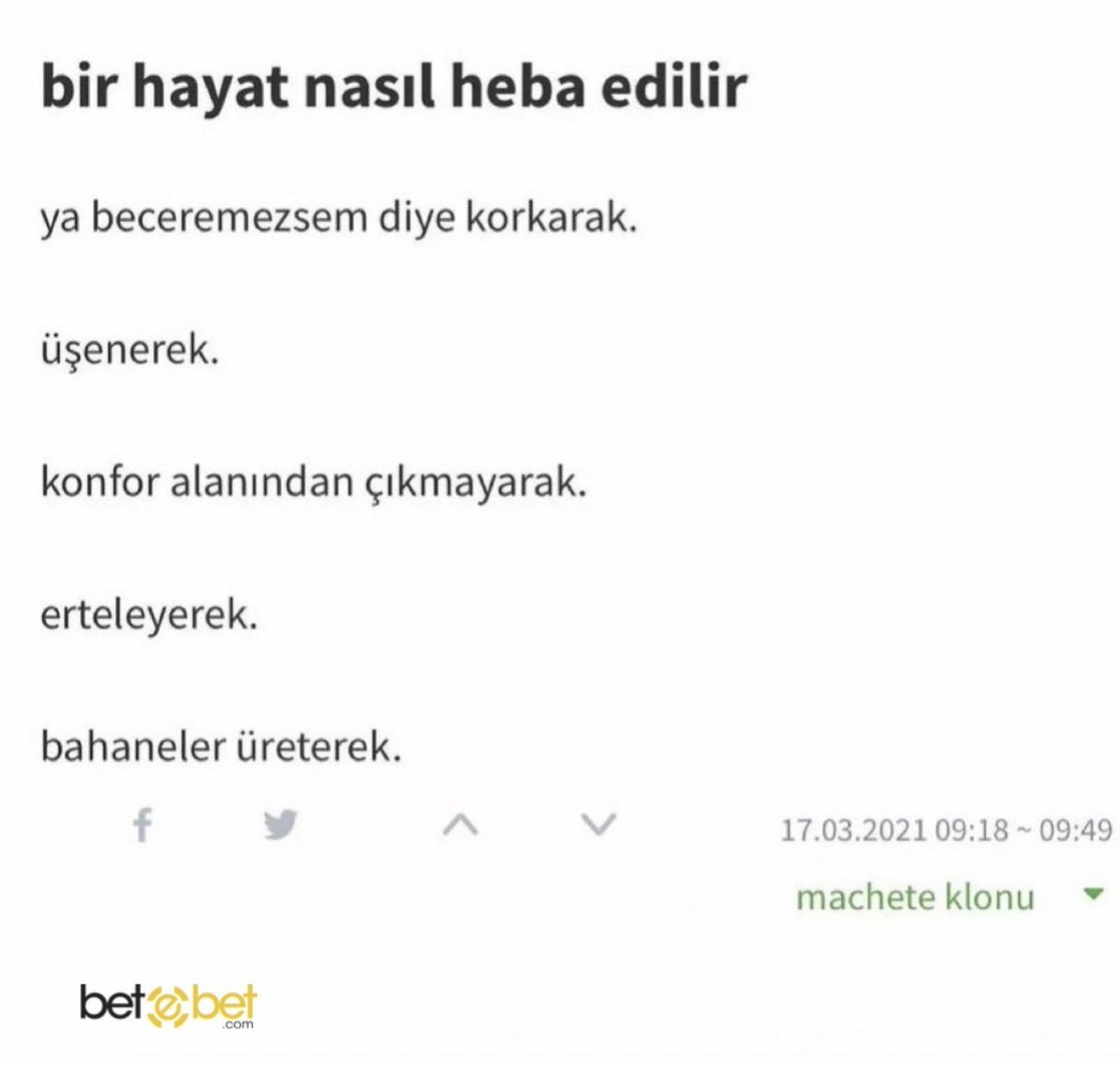 Full çektim...