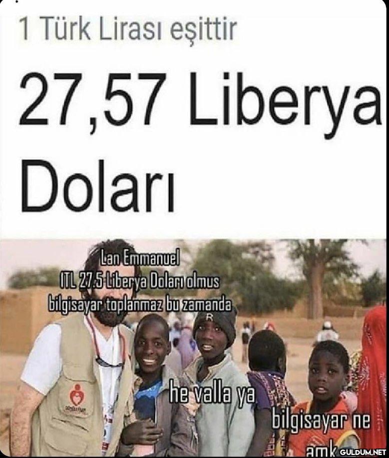 1 Türk Lirası eşittir...