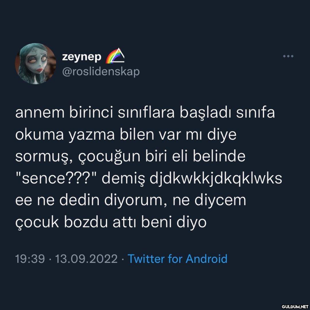 annem birinci sınıflara...