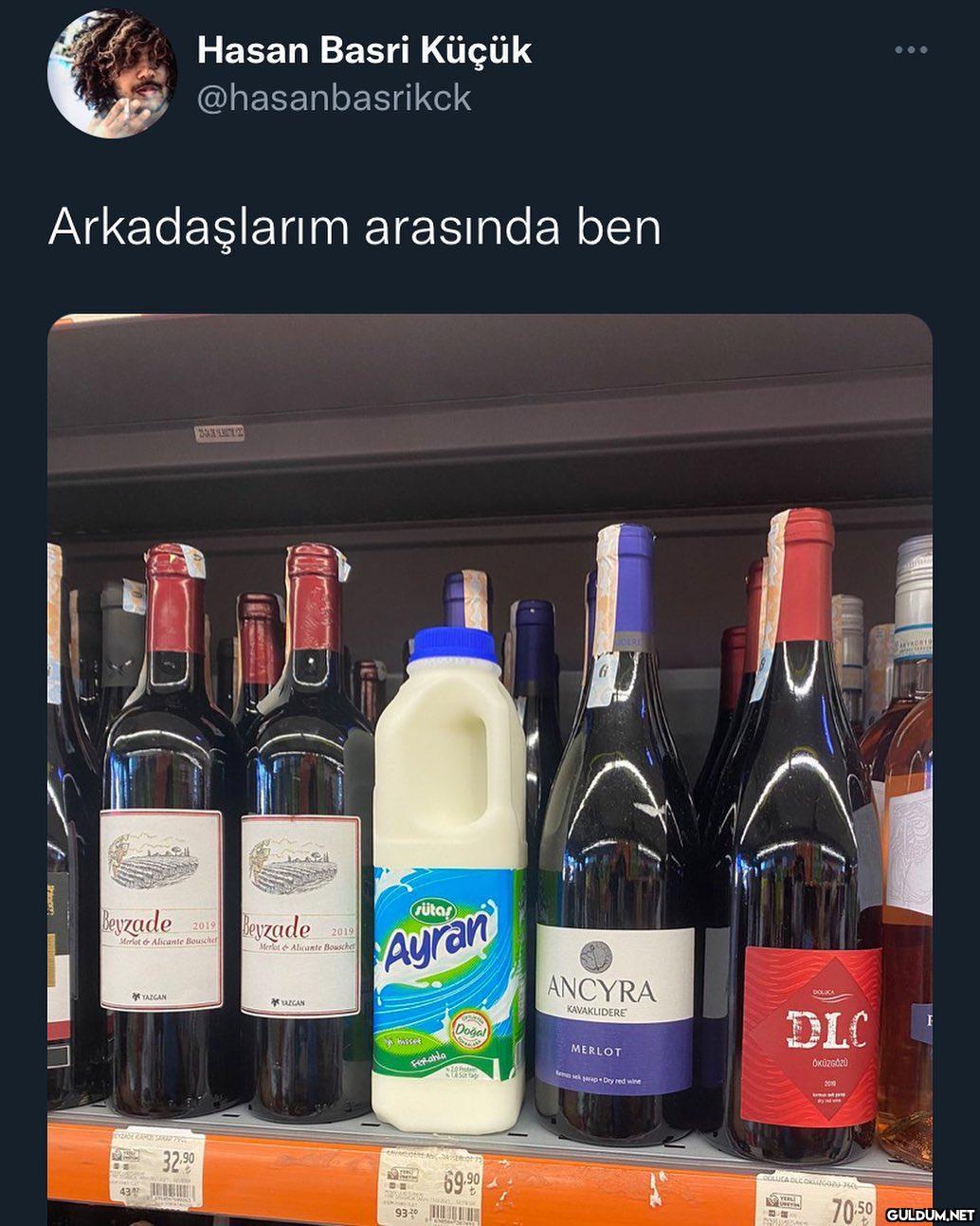 Arkadaşlarım arasında ben...