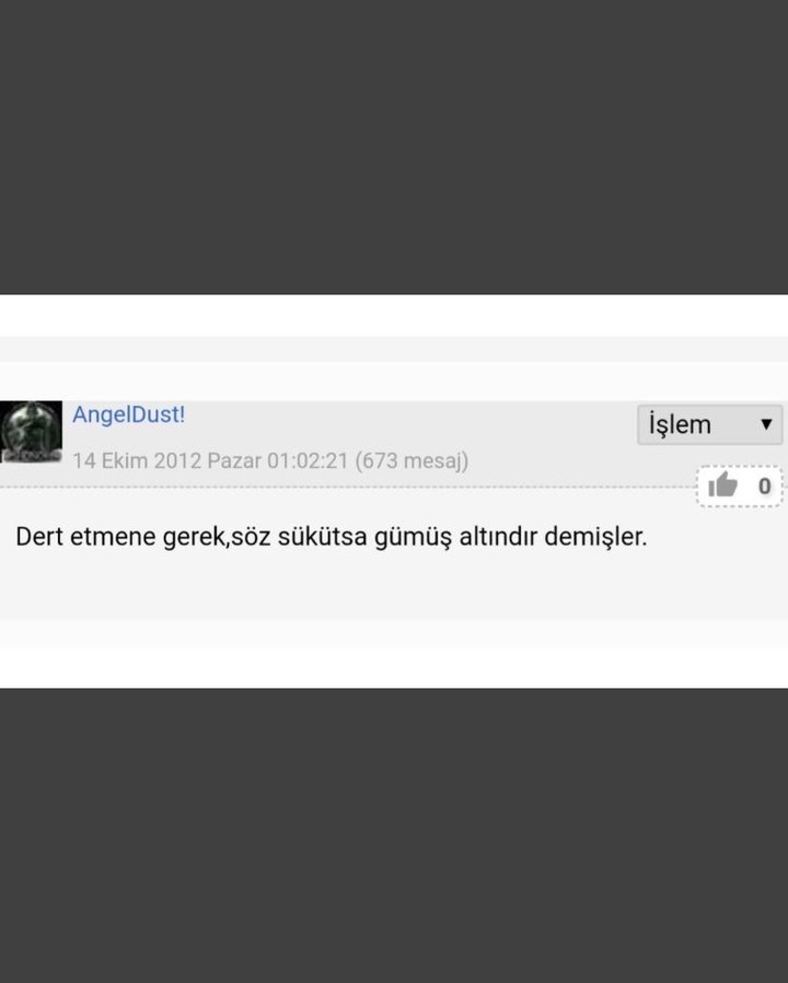 Söz sözdür gümüş gümüştür...