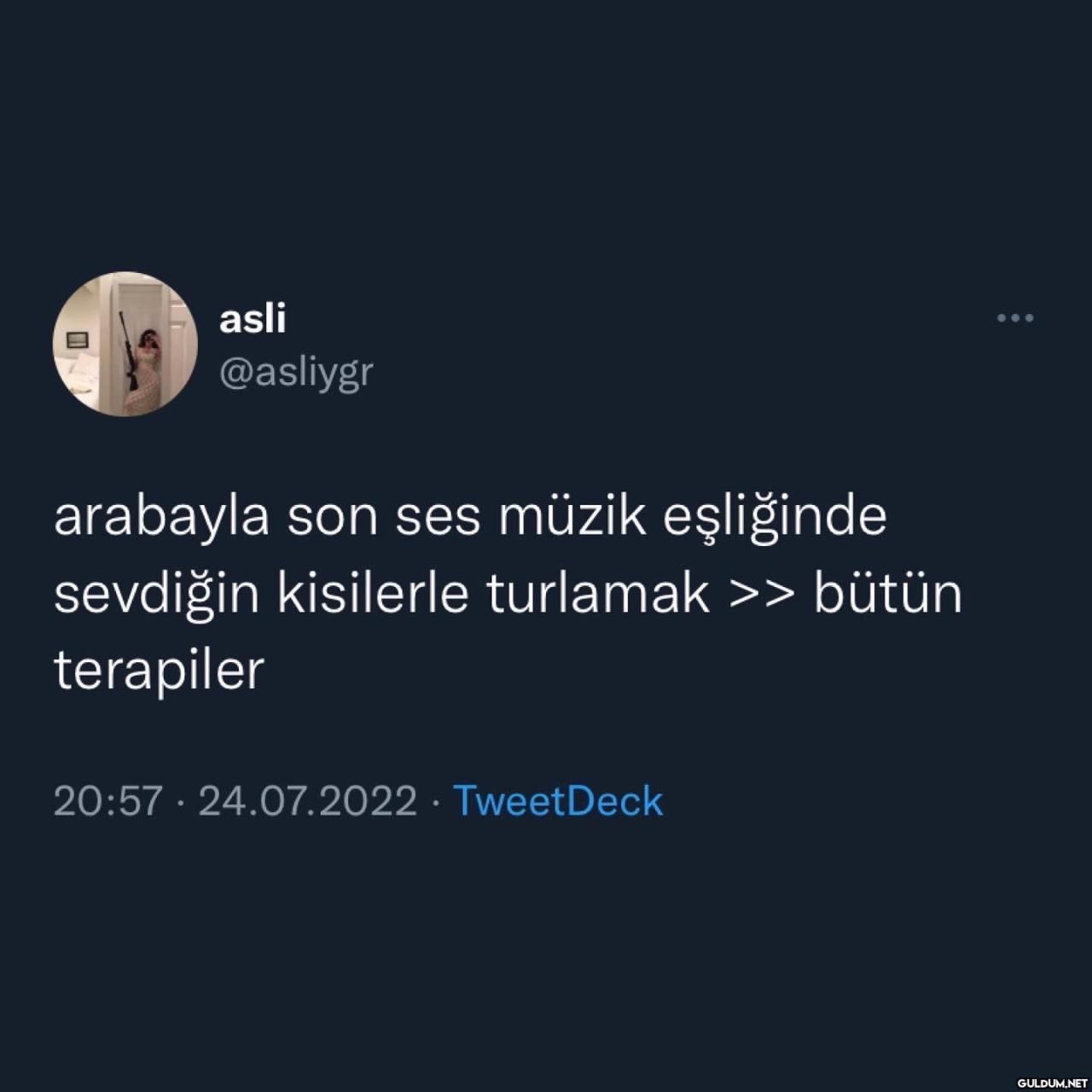 asli @asliygr arabayla son...