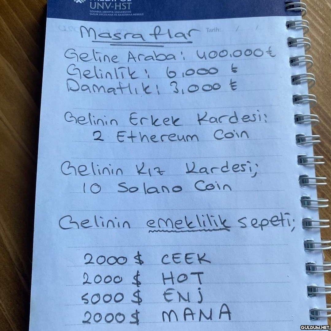 Gelinin babası paradator...