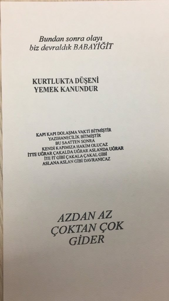 Matbaa'da işe başlarsak...