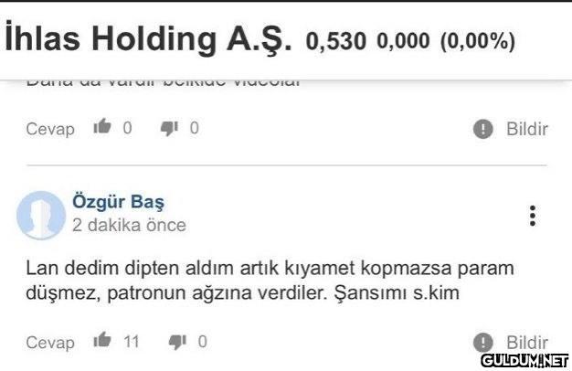 İhlas Holding A.Ş. 0,530...