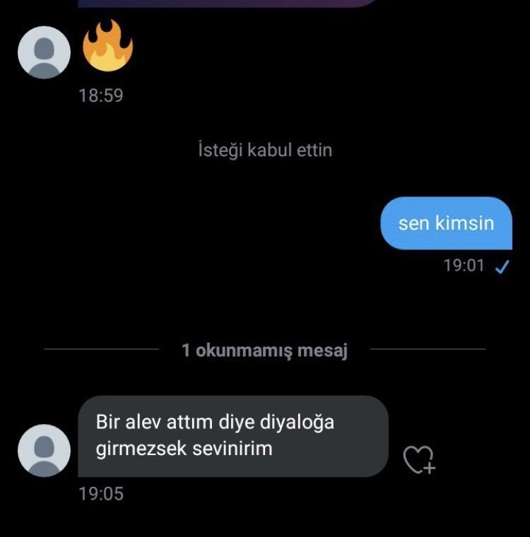 18:59 İsteği kabul ettin...
