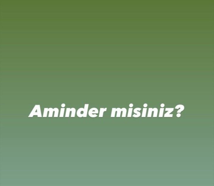 Aminder: Amin diyenler...