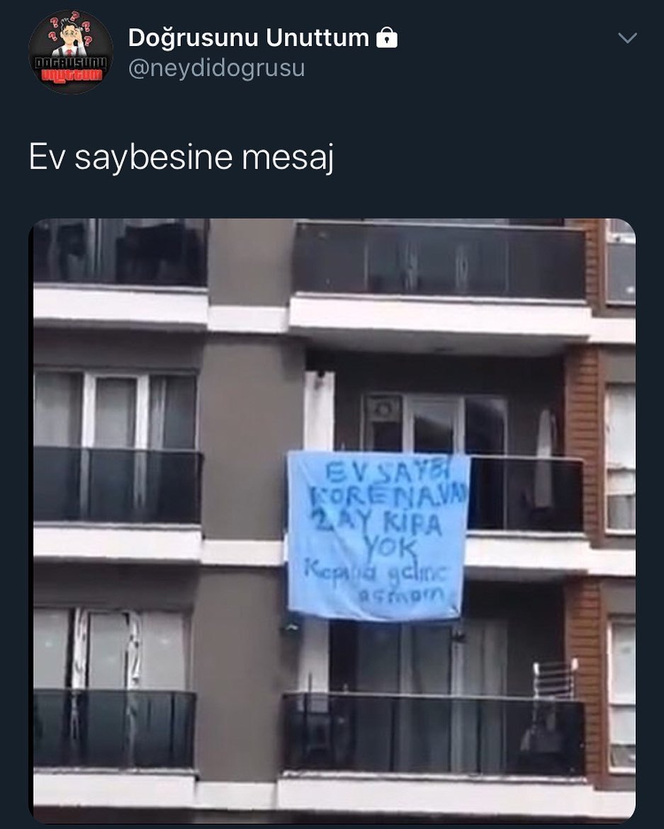 Kiracı abimiz coronaya...