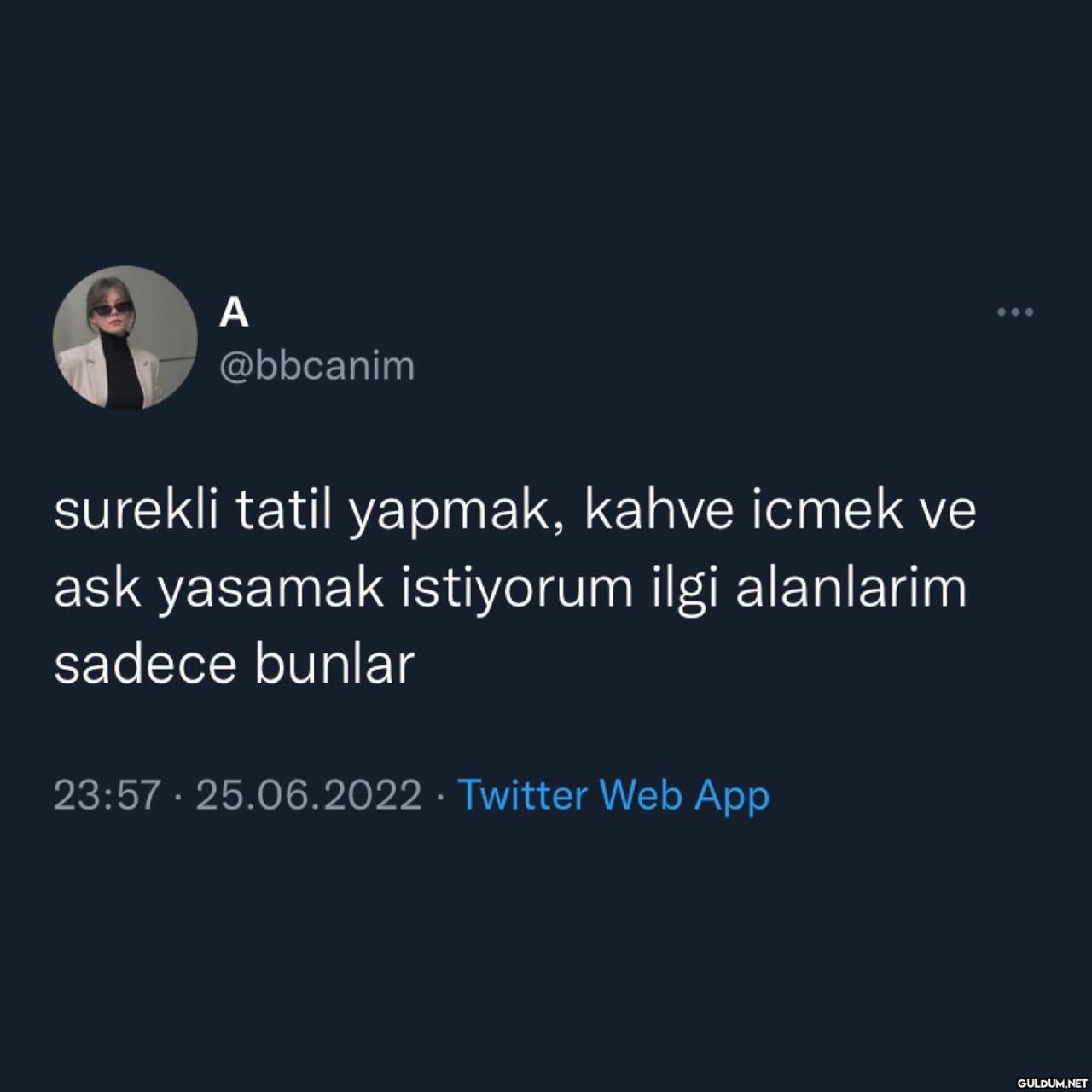 A @bbcanim surekli tatil...