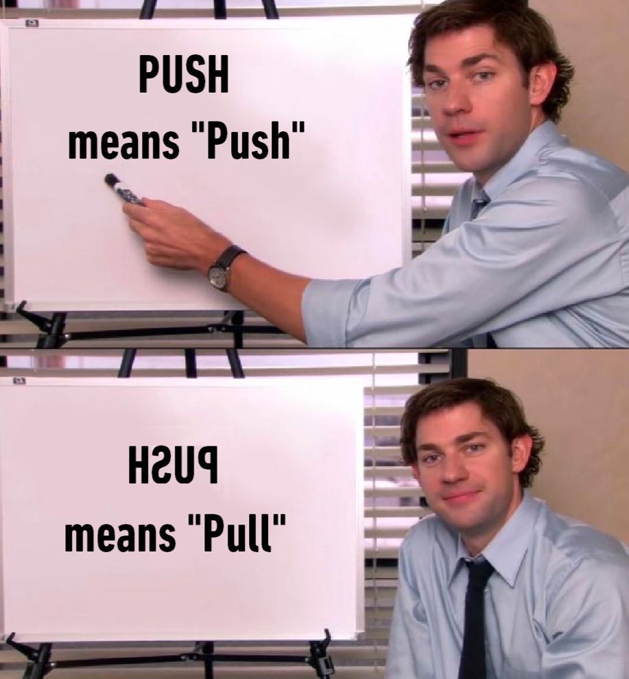 big brain - #push #door...