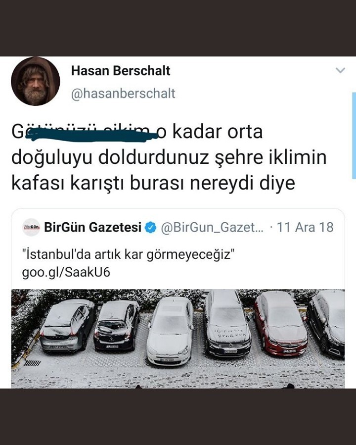 Kara kış diye diye...